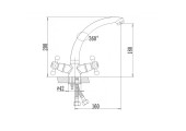 Смеситель для умывальника Dominox 272 EP буксовый ER