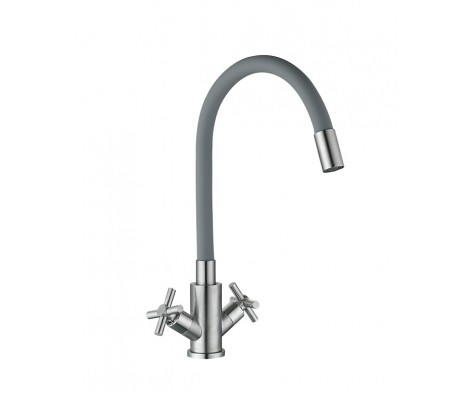 Смеситель для кухни нерж/сталь REFLECTOR MIXXUS DVE-011 GRAY Ø40
