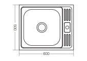Мойка накладная Z5060-06-160E decor Zerix 
