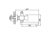 Смеситель для ванны LR83187 короткий Zerix