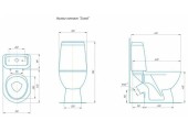 Унитаз-компакт Сканди белый Rosa 