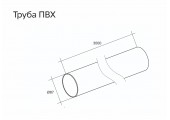 Труба ПВХ 90 3м белая RAL 9003 Grand Line