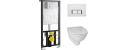Инсталляция с унитазом S40 L-box с толстой дюропластовой крышкой микролифт VitrA