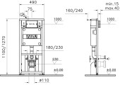 Инсталляция с унитазом S40 L-box с толстой дюропластовой крышкой микролифт VitrA
