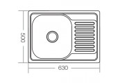 Мойка врезная Z6350-06-160D decor Zerix