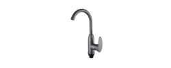 Смеситель для кухни PLAMIX CEZAR-011-B SET Graphite (с подводкой)