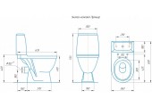 Унитаз-компакт ROSA ЧЕРНЫЙ КРАКЕЛЮР 