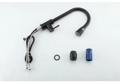 Смеситель для кухни черный F60991-6 выдвижной гибкий излив (Ø35, на гайке) FRAP
