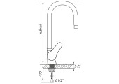 Смеситель для кухни SOP7 146 черный Reflector Ø40 на гайке Zerix