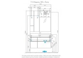 Тумба подвесная 100, Мишель 100 Дуб Эндгрейн/Белый под умывальник Mila 50 Aquaton