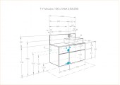 Тумба подвесная 100, Мишель 100 Дуб Эндгрейн/Белый под умывальник Mila 50 Aquaton
