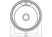 Мойка врезная Z490-06-180E Satin Zerix 