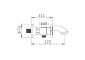 Смеситель для ванны Z30325-2 короткий Zerix