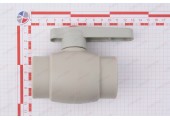 Кран пластиковый шаровый 40 латунный шар Standart серый Pro Aqua