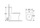 Унитаз-компакт Happy Rimless RD-027 с сиденьем полипропилен, белый 640*380*760 B Redo