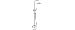 Душевая система G2449 хром белый Gappo