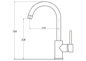 Смеситель для кухни SUS 011 из нержавеющей стали SUS304 Mixxus