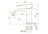 Смеситель для умывальника KB-12007-01 хром Koer