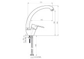 Смеситель для кухни HSB-011-1 из нержавеющей стали Zerix