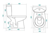 Унитаз-компакт Анимо 1WH302134 Santek