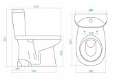 Унитаз-компакт Анимо (86015) Santek