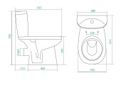 Унитаз-компакт Анимо (90459) Santek