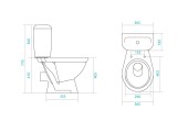 Унитаз-компакт Паллада 1WH302371 Santek