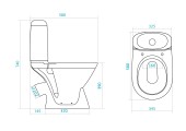 Унитаз-компакт Римини 1WH501523 Santek