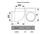 Колено круглое 125 ККП 90гр. Эра Вент