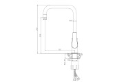 Смеситель для кухни FOX-011G из нержавеющей стали Zerix
