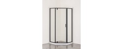 Душевое ограждение REDO RD-CT.90B Cloud - Black, 6мм стекло 90*90*195 трапеция