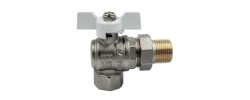 Кран шаровой с американкой 3/4" угловой DE1236N Tim