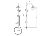 Душевая колонна LR2412 без смесителя Zerix