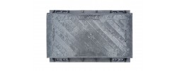 Люк 1,5 т ПРЯМОУГОЛЬНЫЙ с ручкой   80/40  (ДН825/ДВ800/В60/ШН525/ШВ40 ) ЧЕРНЫЙ  (34 шт палета)