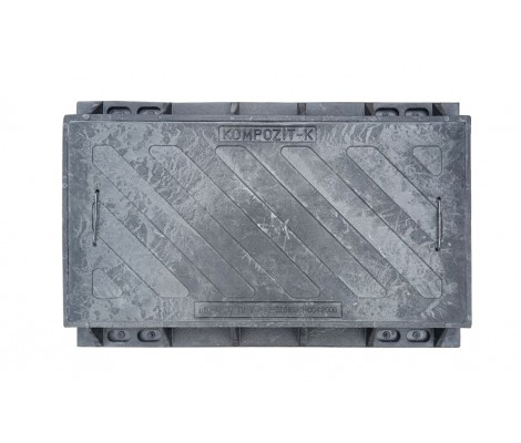 Люк 1,5 т ПРЯМОУГОЛЬНЫЙ с ручкой   80/40  (ДН825/ДВ800/В60/ШН525/ШВ40 ) ЧЕРНЫЙ  (34 шт палета)