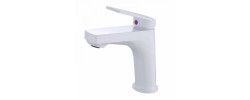 Смеситель д/умывальника PLAMIX LUCAS-001 SET WHITE (с подводкой) (30 шт/ящ)