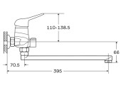 Смеситель для ванны LUN7 048 Zerix