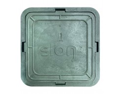 Люк  Дачный 400 мм SLON (КВАДРАТНЫЙ) ЗЕЛЕНЫЙ