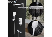 Душевая система G7117-8 встраиваемая, хром белый Gappo