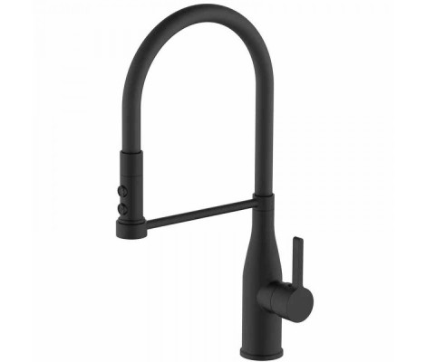 Смеситель д/кухни MIXXUS PREMIUM SUMMER 017 BLACK REFL.BLACK Ø35 (8 шт/ящ)