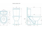 Унитаз-компакт ROSA ЧЕРНЫЙ КРАКЕЛЮР 