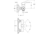 Смеситель для душа Fab-5 Zerix