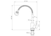 Смеситель для кухни SUS-011 reflector из нержавеющей стали Zerix