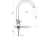 Смеситель для кухни TLA 722 буксовый Zerix