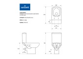 Унитаз-компакт Colour Clean On 011 безободковый, микролифт, дюропласт Cersanit