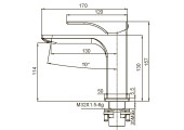 Смеситель для умывальника KB-10010-05 черный Koer