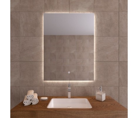 Зеркало  800х600 Prima с LED подсветкой и сенсорным выкл.Кайман Glassiko
