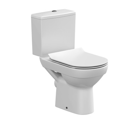 Унитаз-компакт City New on Clean безободковый прямой выпуск,2 режима,дюро,нижнее подключение Cersanit
