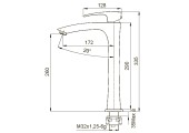 Смеситель для умывальника KB-11007-05 высокий, черный Koer