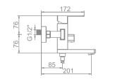 Смеситель для ванны FIT-009 Euro из нержавеющей стали SUS304 Mixxus